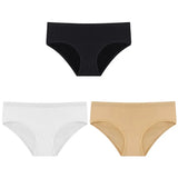 3PCS/Set Women's Panties Cotton Underwear Solid Color Briefs Girls Low-Rise Soft Panty Women Underpants Female