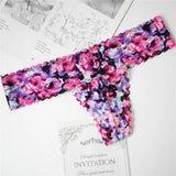 Floral Lace Thong Panty VS Women Floral Thongs and G String Tanga Panties Underwear Sexy Lingerie Panty Seamless