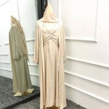 Solid Color Fresh And Sweet Two-piece Dress Cardigan