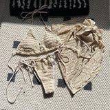 2024 New Confectionery Series Special Cloth Swimsuit Bikini Three-Piece
