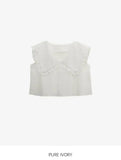 Zingj Age Reduction Doll Collar Vest Shirt Female Summer French Niche Loose Casual Joker Sleeveless Short