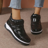 Short-Bodied Snow Boots Women's Large-Size Winter New Canvas Plus Velvet Thicken Large Size Women's Boots Cotton