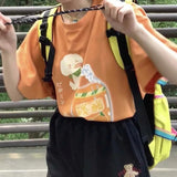 Aesthetic Cartoon Print Oversized T-shirtOutfit