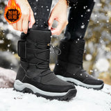 Men's Down Snow Boots Plus Thick Warm And Cold Cotton Shoes Northeast Waterproof And Anti-Slip Outdoor Cotton