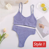 Underwear Set Women Seamless Bra Set Wireless Bra Sexy High Waisted Female Underpants Comfortable Basic Bralette