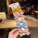 New Girls Cute Plaid Print Star Hairpins For Kids Children Sweet Headband Hair Clips Barrettes Fashion Bow