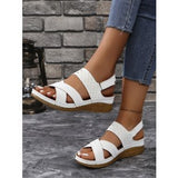 Asia Large-Size Magic Stick Thick Bottom Hollow Sandals Women's Slopes And Light Beach Cool