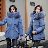 Send To Overcome The Female 2024 New Add Velvet Add Thick Cotton-Padded Jacket Winter Wear Korean Version Small Down Cotton-Padded Jacket Coat Season-Outfit