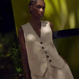 2025 New Women's Linen Blend, Vest, Vest And Shorts