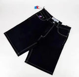 Year's Popular Street Y2K Jeans, Sports Trousers, Hip-Hop Cartoon Embroidery, Retro Blue