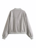 Women's Clothing 2025 Autumn And Winter New Women's Leisure Long-Sleeved Soft Short Bomber Jacket