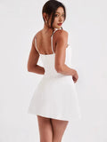 Women's Suspension Sleeveless Wapped Chest Dress Back