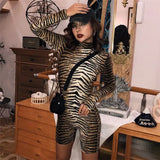 Jumpsuits Sleeveless High Neck Long Sleeve Zipper Womens Autumn Short Jumpsuit Streetwear Playsuit Fashion Female