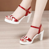 Women's High-Heeled, Thick-Heeled Sandals Women's 2023 Summer New Thick-Soled Waterproof Platform With Open