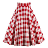 Women's Runway Cotton Retro Vintage Skirt Black Faldas High Waist A Line Rockabilly Jupe 50s Swing Umbrella Skirts Pin Up
