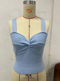 Zingj New Sweater Belt Vest Inside The Knot V Neck Without Sleffowed Wear Bottom Strapless Top Female-Outfit