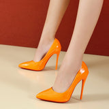 Zingj Shoes Women 2023 New Women's Shoes Autumn Pointed Shallow High Heels Women's Plus Size Work Shoes Women- Outfit