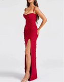 Strap 3D Flower Midi Dress- Outfit