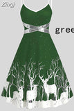Christmas Costume Party Dress Women Long Sleeve Deep V-neck Vintage Elegant Winter Dress New Year Holiday