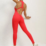 Zingj Zipper Conjoined Yoga Suit Sports Onesie Hollow Back Running Fitness One-Piece Yoga Pants-Outfit