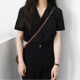 Blouse Shirt For Women Fashion Short Sleeve V Neck Casual Office Lady White Shirts Tops Japan Korean Style