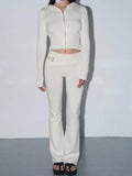 Knitted Hooded Two Pieces-Outfit