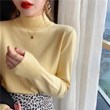 Zingj Milk Sweater Women Wear Semi-High Collar Knitted Bottomed Sweater In Autumn And Winter, A New 2023 Soft Top