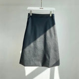2021 New Women's PU Leather Skirt Solid High Waist A-line Skirts Casual Fashion Elegant Leather faldas