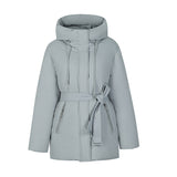 European Goods 2024 New Winter Clothing Brand High-End Foreign Style Small Fragrant Wind Not Bloated Waist Army Green Padded Coat Female Coat-Outfit