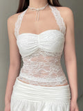 Lace Stitching Pure Lust Wind Sexy Repair Lace Splicing Neck Tie Small