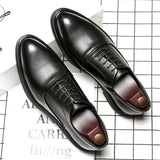 Men's Korean Version With A Thick Platform Men's Shoes Business Dress Casual Leather Shoes British Soft Leather Men's Wedding Shoes
