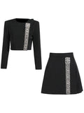 Elegant Style Suit Women 2025 Spring New Temperament Elegant Fashion Set With Long Sleeve Short Skirt Two Sets Of