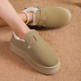 Boots With Thick Soles Of Muffin 2024 New Winter Style Plush Shoes With Warm Woolen Cotton