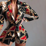 Spot 2025 Autumn And Winter Hot Style Fashion Leopard Print Casual Shorts Suit Suit