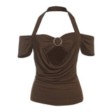 Summer Fashion Trend Women's New Hanging Neck Repair Body Bumping Small