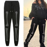 Harajuku Gothic Hoodies Coat Women Skull Print Goth Grunge Long Sleeve Oversized Jacket Rhinestone 90s