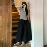High-Waist Anti-Wrinkling Quick Dry Umbrella Dress Women In The Summer Of 2025 New Korean Version Of The A-Word Long Work Dress Half-Dress