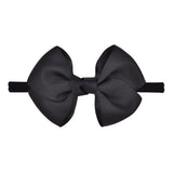 1piece Solid Colors Bowknot Baby Headband For Girls Nylon Elastic Hair Bands Handmade Turban Headwear Hair