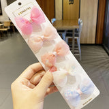 New Cute Colorful Bow Hair Clips For Girls Sweet Headband Hair Ornament Barrettes Hairpin Kids Fashion Hair