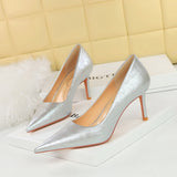 Zingj Vintage Fashion Women's Shoes Banquet High Heels Spring And Autumn Heels With High Heels Shallow Pointed Single