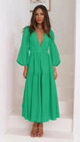 Zingj Autumn And Winter V Collar Waist Show Thin Pleated Long Sleeve Small Fresh Dress Female
