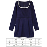 Women's Clothing 2025 Winter New Square Neck Nail Beads To Collect Short A-Shaped