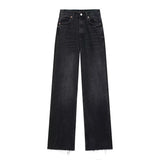 Street Fashion Temperament Gradually High-Waisted Jeans Fashion Elegant Niche INS Loose Straight