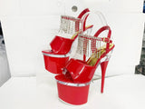 Zingj Hate Day High Nightclub Super High Heels Sandals Women's Work Shoes Show Pole Dancing Shoes Crystal