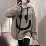Black Apricot Color Sweater Women's Autumn And Winter Loose 2023 New Autumn And Winter Lazy Minority