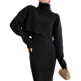 Zingj 2023 Socialite Royal Sister Fashion Senior Knit Top Skirt Two Sets Of Small Fragrant Wind Professional Suit Female-Outfit