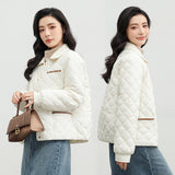 Small Fragrant Wind Ling Ling Light And Short Cotton Clothes Female 2023 Autumn And Winter New Loose Warm Small Lapel Cotton-Padded Clothes Tide-Outfit