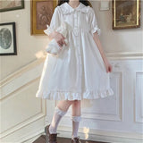 Women Japanese Style Sweetie Loose All-match Students Kawaii Comfortable Solid Trendy Knee-length Popular Lovely