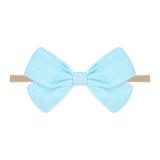 Cute Baby Headband For Girls Elastic Rope Turban Bows kids Stretch Princess Solid Hair Bands Headwear Hair