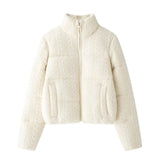 Cabel Knitted Zipper Puffer Coat- Outfit